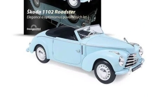 Škoda 1102 Roadster 1:24 časopis Nadčasové Ikony no.11 s modelem